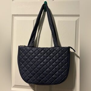 HOBO Quilted Navy Shoulder Bag